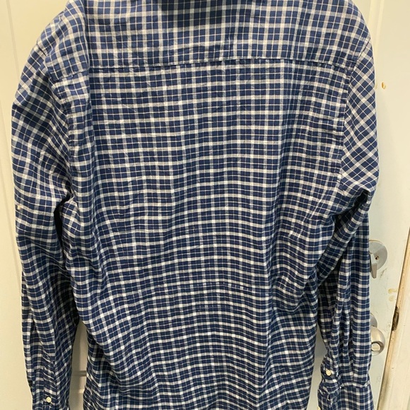 Barbour Howard Tailored Navy and white button down shirt - Picture 12 of 12